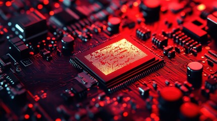 Poster - High-resolution transistor image displaying precise circuit details on a neutral color backdrop.