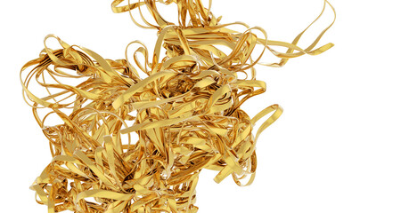 Poster - Abstract Gold Ribbon Sculpture