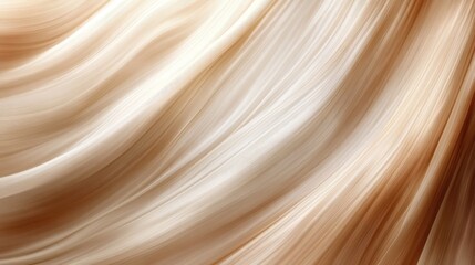 Poster - abstract flowing beige and white textured waves in motion