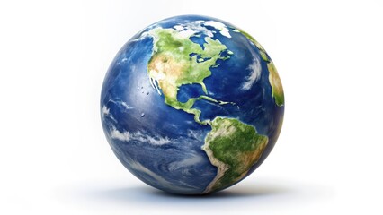 Poster - Earth Globe on White Background