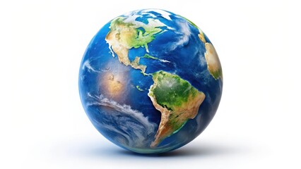Poster - Earth Globe on White Background