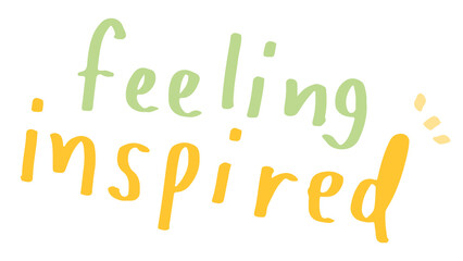 Leinwandbilder - Feeling inspired doodle typography design element