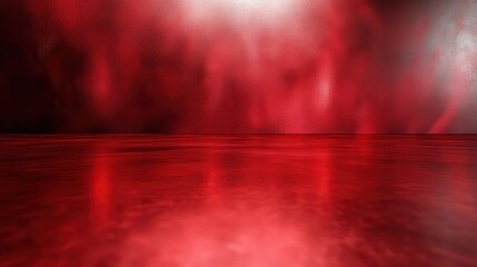 Poster - vibrant red abstract background with shiny texture and reflective surface