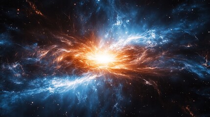 Poster - Cosmic explosion event outer space digital art nebula astronomical viewpoint galactic concepts