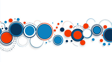 Wall Mural - Abstract colorful circles on a white background