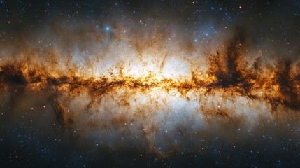 Wall Mural - stunning galactic view of milky way stars and dust clouds in the cosmic universe
