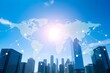 © manusha - Worldwide business network.The concept of business globalization.