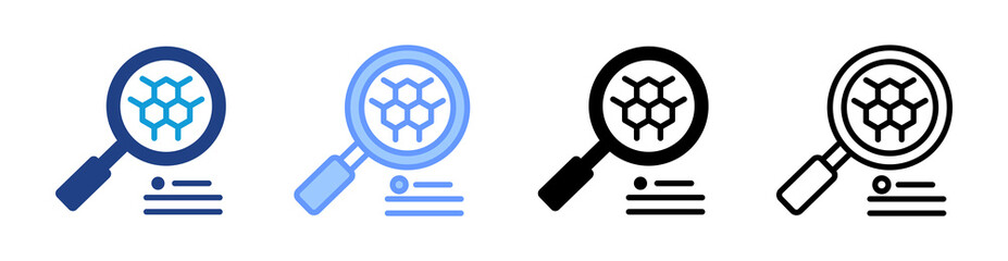 Fototapete - Metabolome icon set multiple style collection