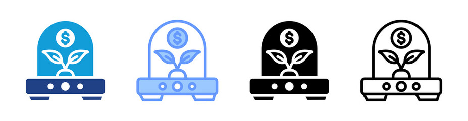 Poster - Business Incubator icon set multiple style collection