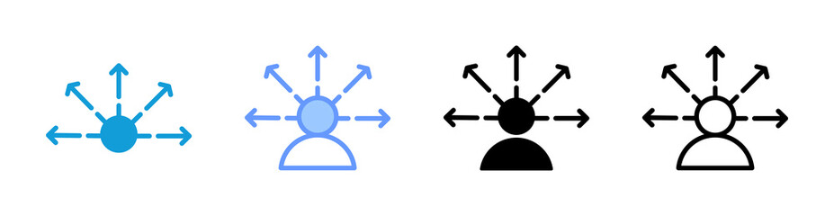 Poster - Self Awareness icon set multiple style collection