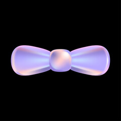 Wall Mural - holographic gradient ribbon and banner vector. pink chrome gradient ribbon, shinny tag, glossy bow. 