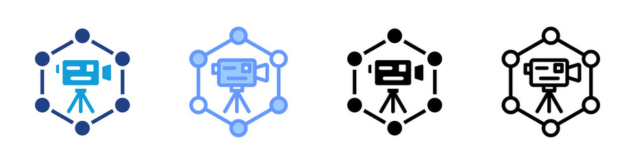 Poster - Geodetic Network icon set multiple style collection