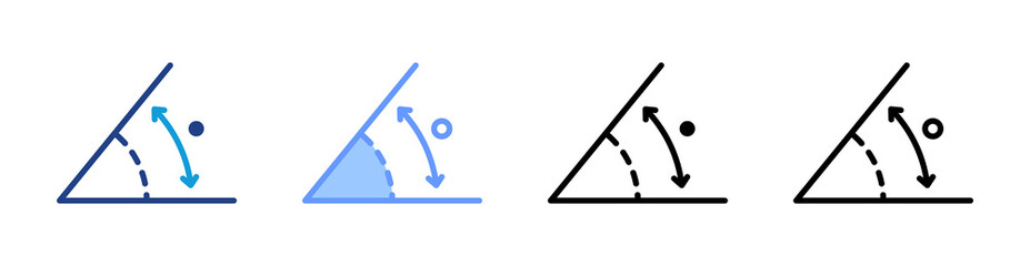 Poster - Angle icon set multiple style collection