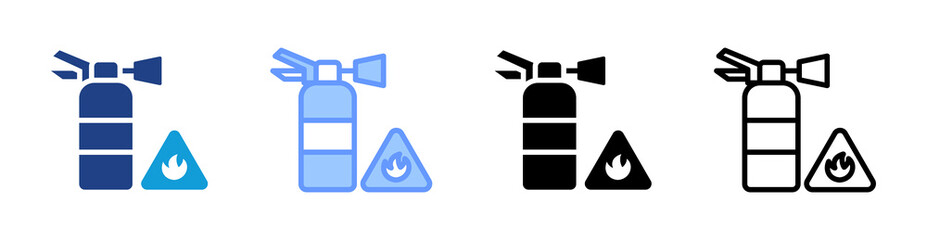 Aufkleber - Fire Extinguisher icon set multiple style collection