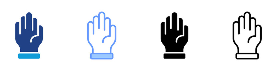 Aufkleber - Gloves icon set multiple style collection