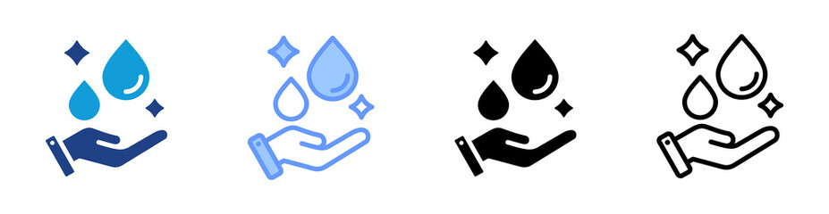 Aufkleber - Sanitizer icon set multiple style collection