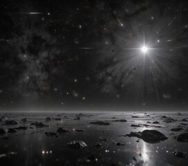 shiny starfield with black space and twinkling stars, space, starry background, cosmos