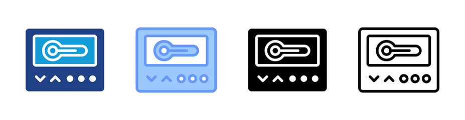 Poster - Smart Thermostat icon set multiple style collection