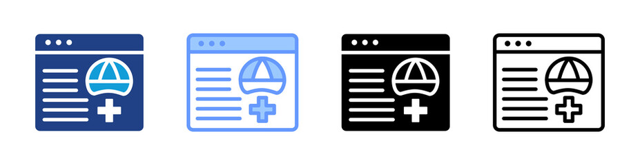 Aufkleber - Health Coaching Apps icon set multiple style collection