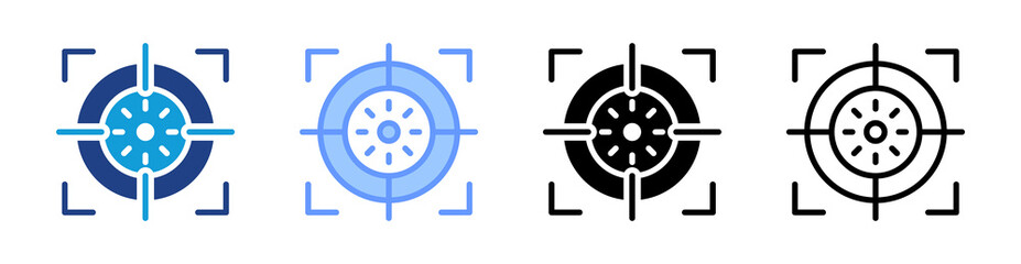 Poster - Focus icon set multiple style collection