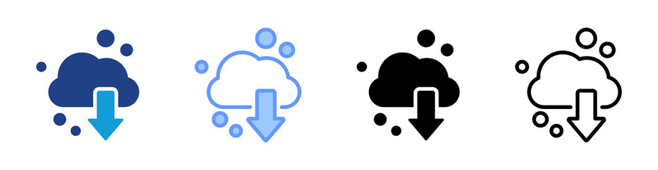 Poster - Carbon Dioxide icon set multiple style collection