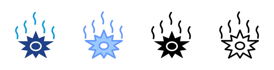 Poster - Vaporize icon set multiple style collection