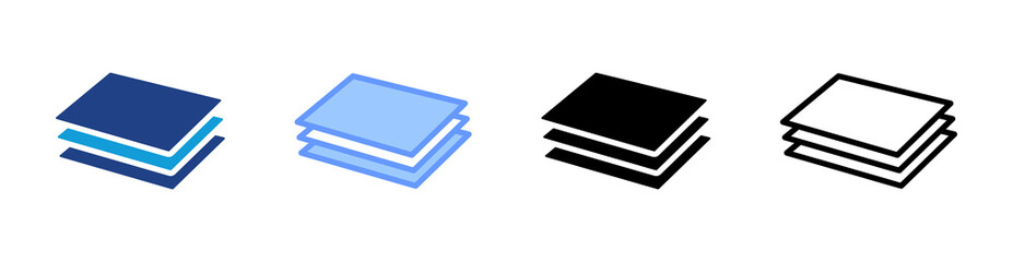 Poster - Sheets icon set multiple style collection