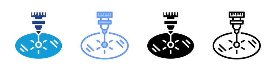 Fototapete - Laser Customization icon set multiple style collection