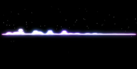 Wall Mural - glowing music bar on black background