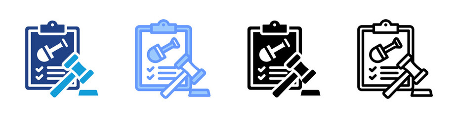 Aufkleber - Regulation icon set multiple style collection
