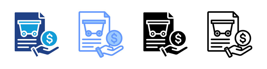 Poster - Quarry Lease icon set multiple style collection