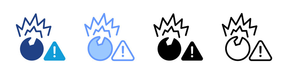 Poster - Explosive icon set multiple style collection