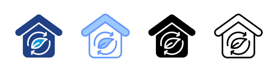 Aufkleber - Sustainable Design icon set multiple style collection