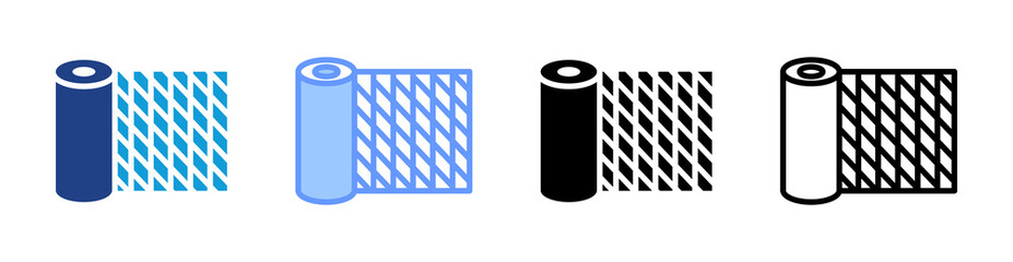Poster - Textiles icon set multiple style collection