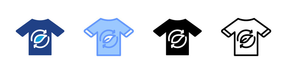 Aufkleber - Sustainable Fashion icon set multiple style collection