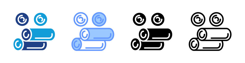 Poster - Wood icon set multiple style collection