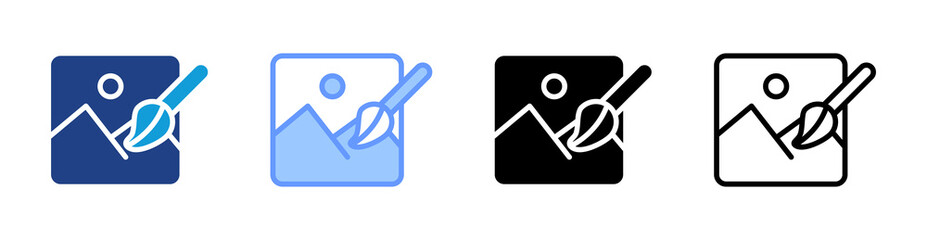 Poster - Art icon set multiple style collection
