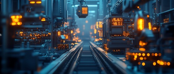 Aufkleber - Nextgen production with Industrial IoT networks, seamless machinetomachine communication, datadriven factory systems, futuristic automation technology, highdefinition, 8K