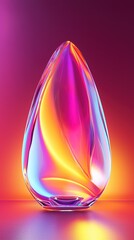 Fototapete - Iridescent Glass Art Piece