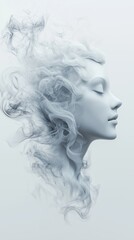Fototapete - Ethereal Smoke Portrait