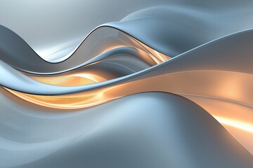 Fototapete - Abstract Metallic Waves