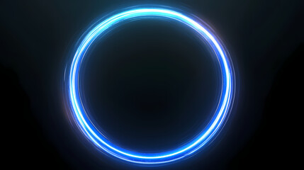 Wall Mural - Glowing ring on black background. Magnetic Light Resonance. Illustration