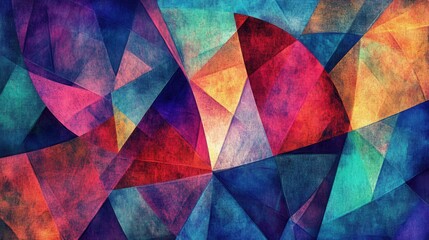 Poster - Vibrant Abstract Geometric Design in Bright Multicolor Palette