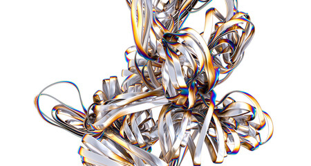 Aufkleber - Chromatic Fusion: Where Colors Converge in a 3D Background