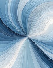 Poster - Abstract converging blue lines creates optical illusion of depth and focus