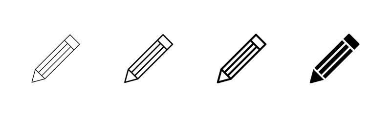 Leinwandbilder - Pencil icon vector isolated on white background. Pencil vector icon