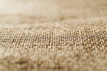 Wall Mural - Close-up burlap texture, rustic background, shallow depth of field, design element