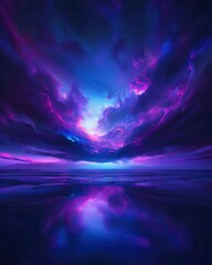 colorful twilight vibrant hues paint sky and clouds. use dreamy background
