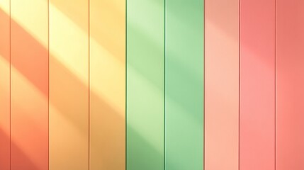 Poster - Colorful Gradient Background with Vertical Stripes in Soft Pastel Shades