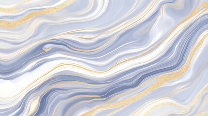 Poster - Elegant Marbled Texture with Deep Blue and Gold Swirls for Background Design